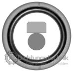 Kolbendichtung PS-10 45,0 x 34,0 x 4,2 mm PTFE-Bronze mit O-Ring 32,92 x 3,53 mm BS219 NBR 70 +/- 5 Shore A schwarz/black